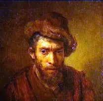 Büste eines Mannes mit einem Pelzhut - Rembrandt