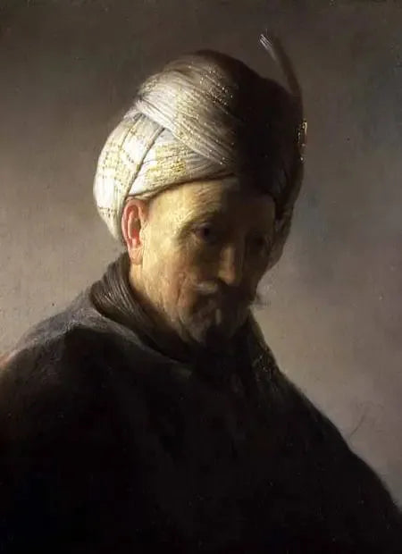 Büste eines Mannes mit Turban - Rembrandt