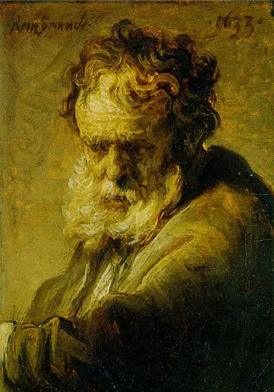 Büste eines alten bärtigen Mannes - Rembrandt