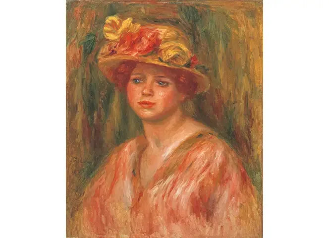 Büste einer Frau im roten Mieder - Pierre-Auguste Renoir