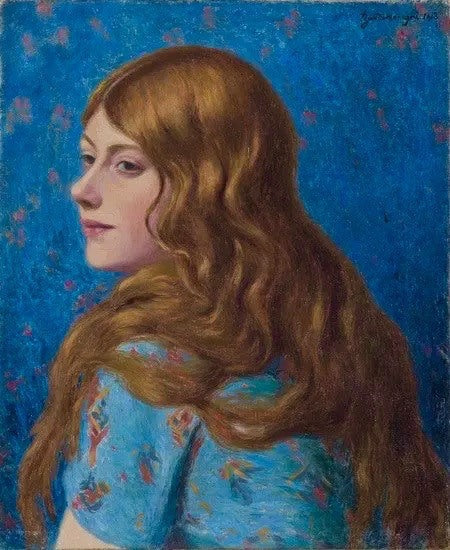 Brust einer rotenhaaren Frau in Profilansicht - Federico Zandomeneghi