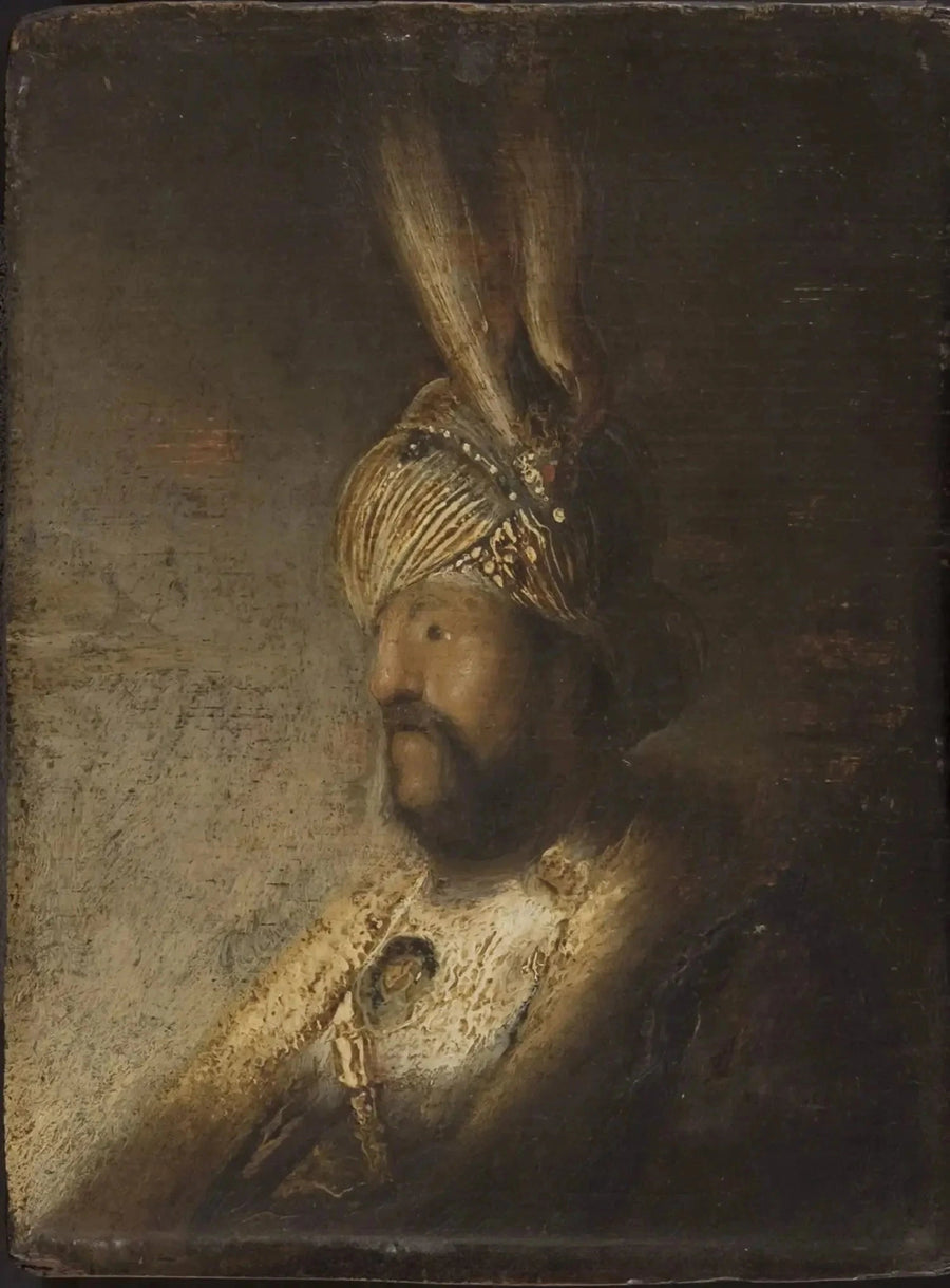 Büste eines Mannes mit Turban - Rembrandt