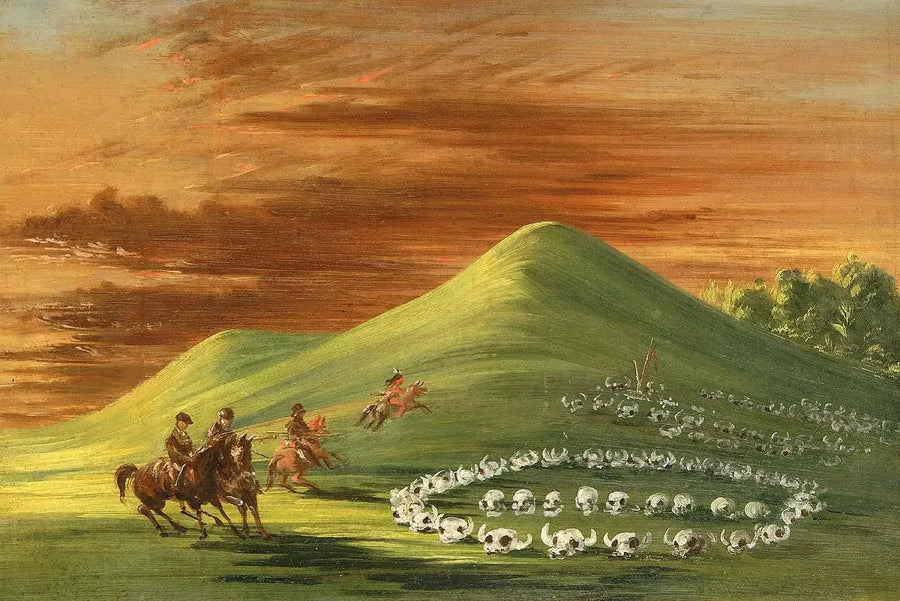 Butte de Mort, Sioux-Friedhof, Ober-Missouri - George Catlin