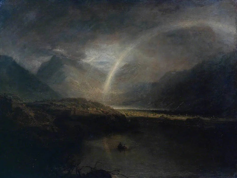 Buttermere-See mit einem Teil von Cromackwater, Cumberland, ein Schauer - J. M. W. Turner