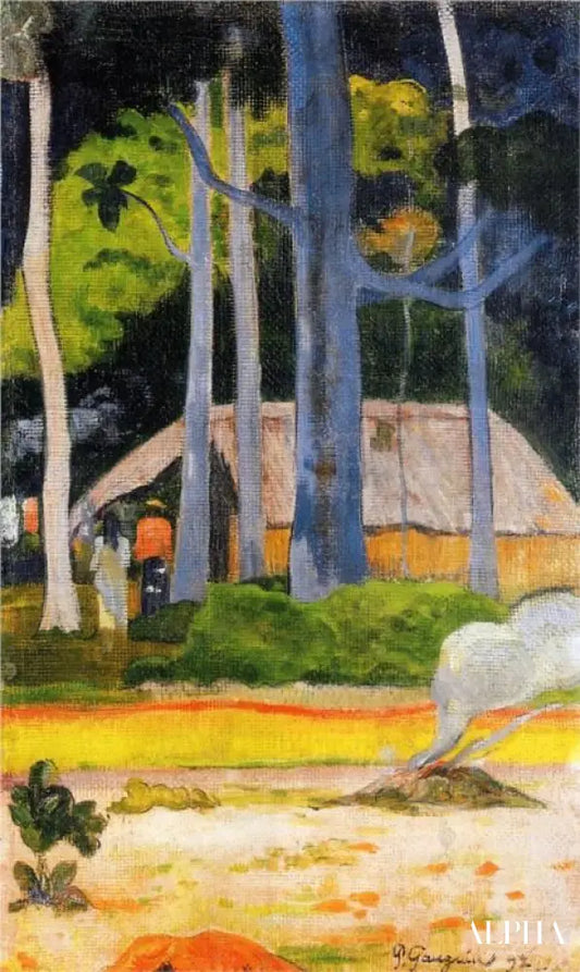 Cabane dans les arbres - Paul Gauguin - Reproductions de tableaux et peintures haut de gamme