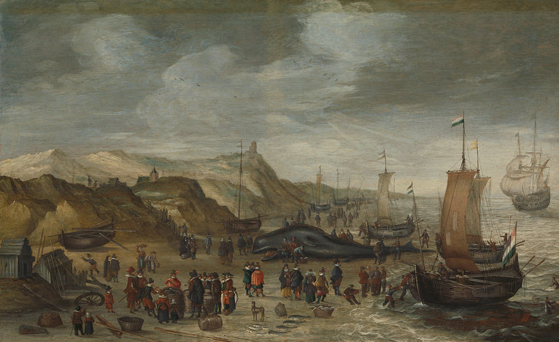 Un cachalot échoué sur la plage de Noordwijk, le 28 décembre 1614 - Hans Savery
