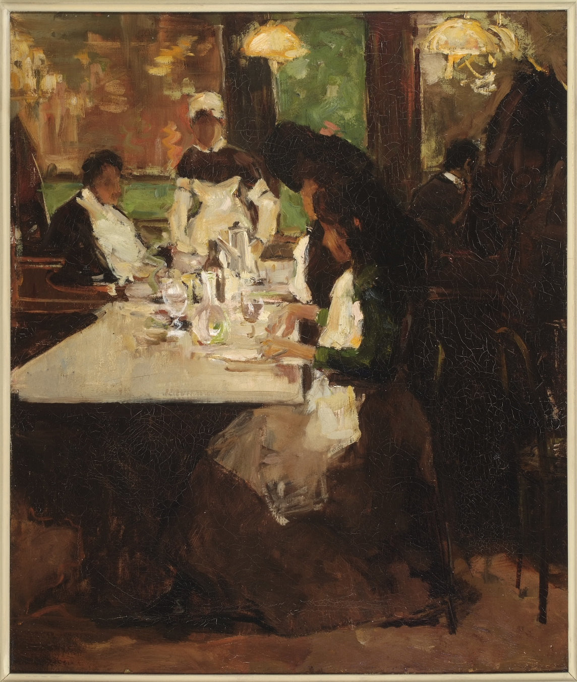 Café-interieur - Isaac Israëls image 1 reproduction artisanale de tableau
