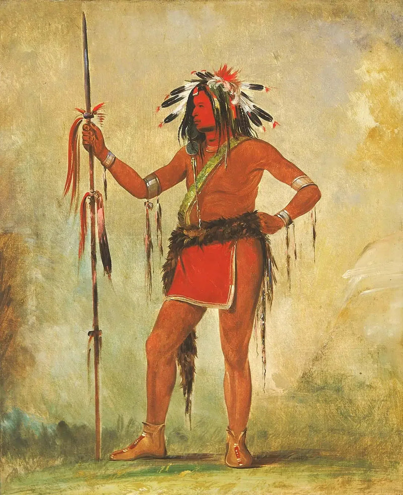 Cáh-be-múb-bee, der überall sitzt, ein Tapferer - George Catlin