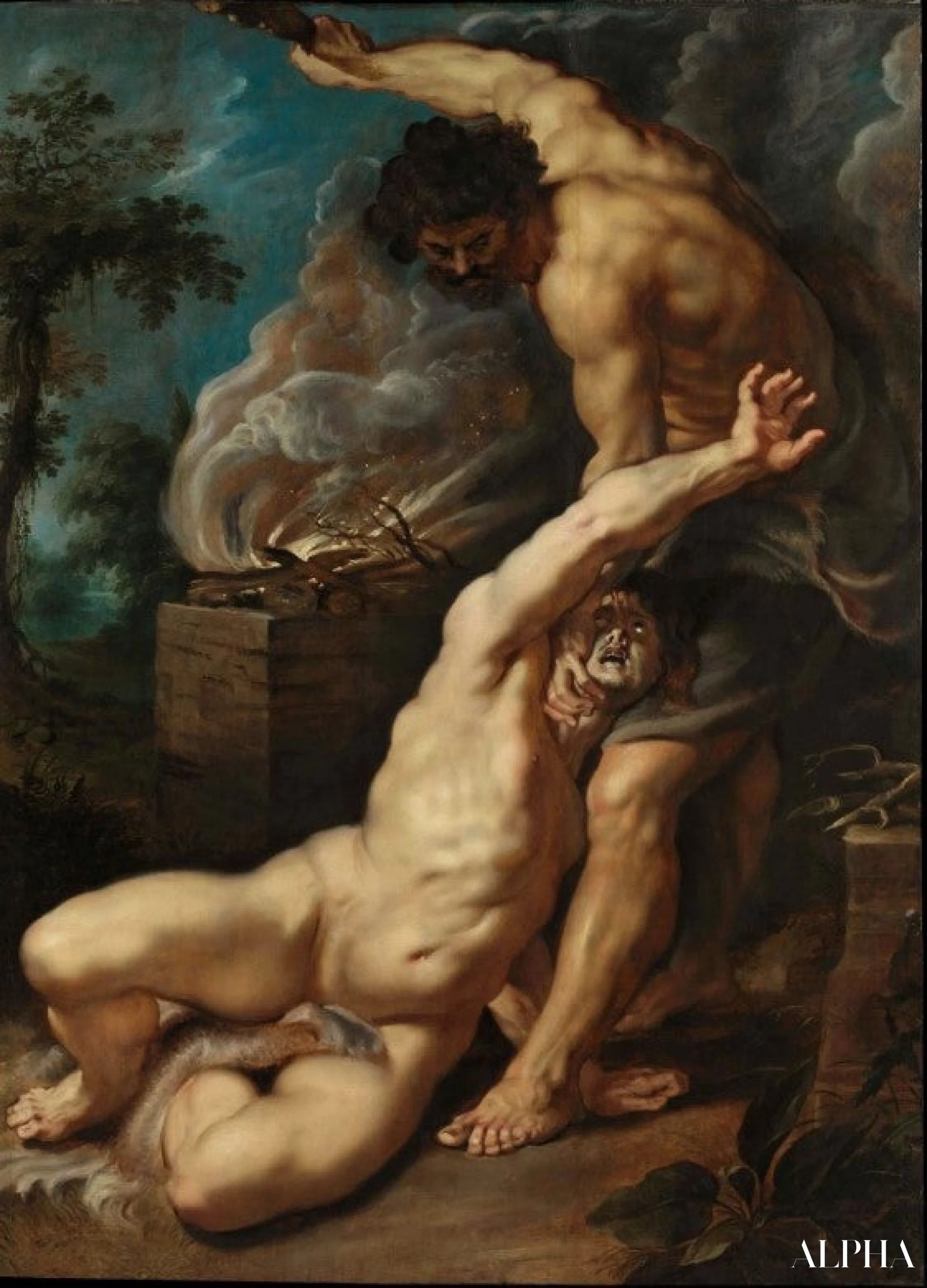 Caïn tuant Abel - Peter Paul Rubens | Peinture baroque emblématique - Reproductions de tableaux et peintures haut de gamme