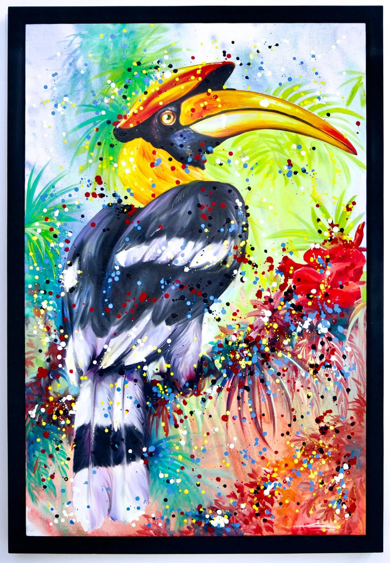 Pop-Art-Nashornvogel | 80 x 120 cm