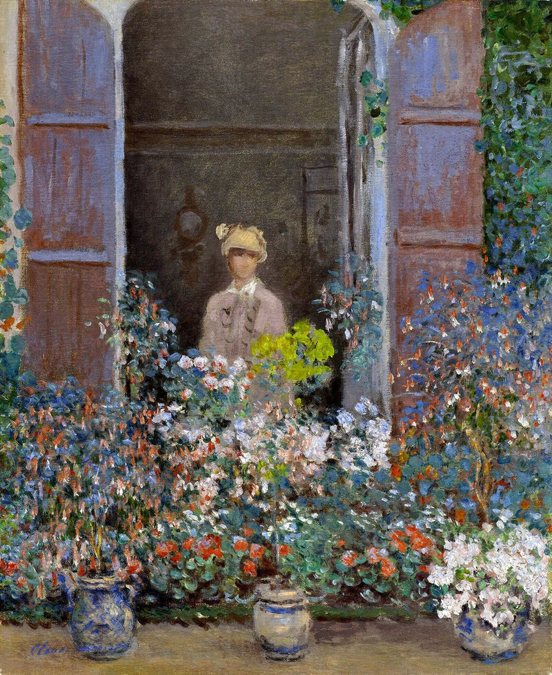 Camille an ihrem Fenster, Argenteuil W287 - Claude Monet