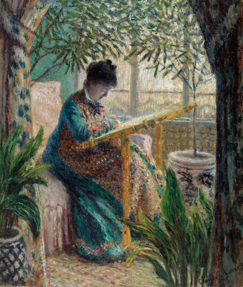 Madame Monet Stickerei, Camille bei Trade W366 - Claude Monet