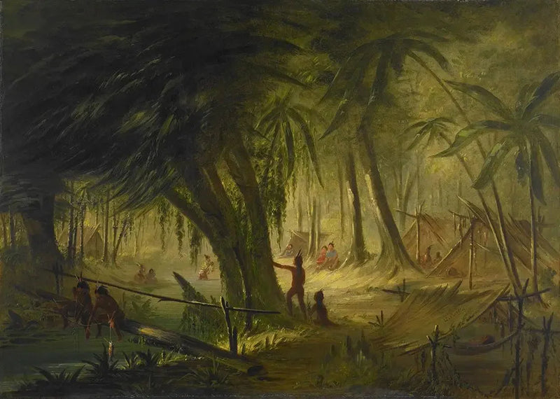 Indianisches Lager - George Catlin