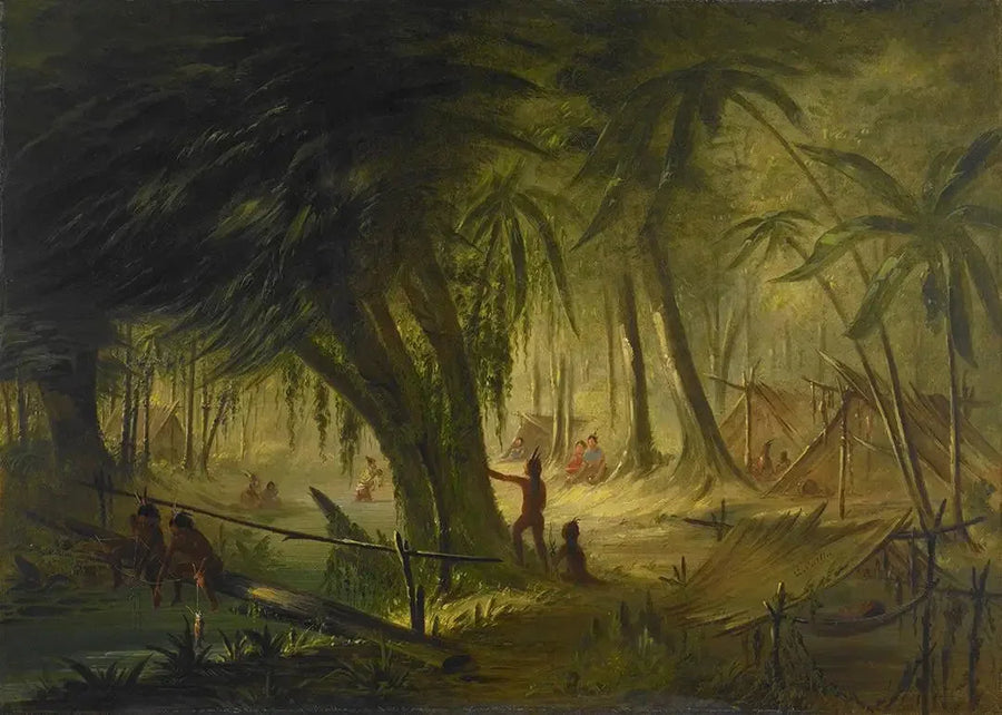 Indianisches Lager - George Catlin
