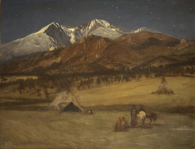 Indianisches Lager - Abend - Albert Bierstadt