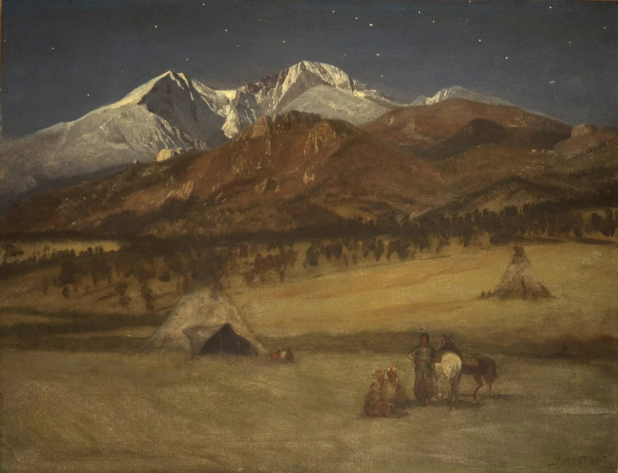 Indianisches Lager - Abend - Albert Bierstadt