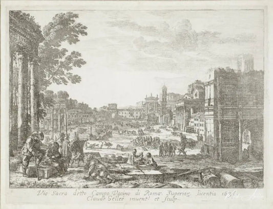 Campo Vaccino (Forum Romanum) - Claude Lorrain - Reproductions de tableaux et peintures haut de gamme