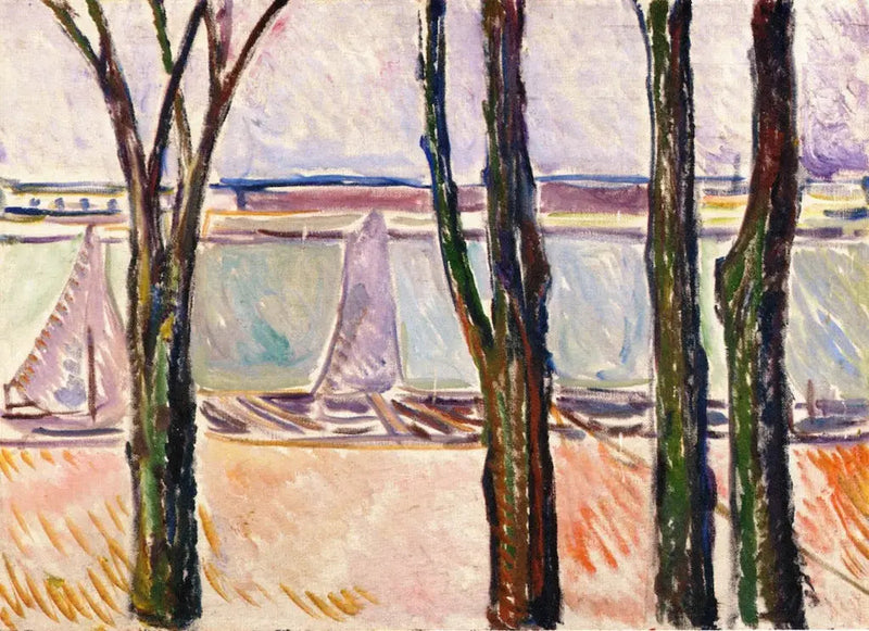 Kanal in Warnemünde - Edvard Munch