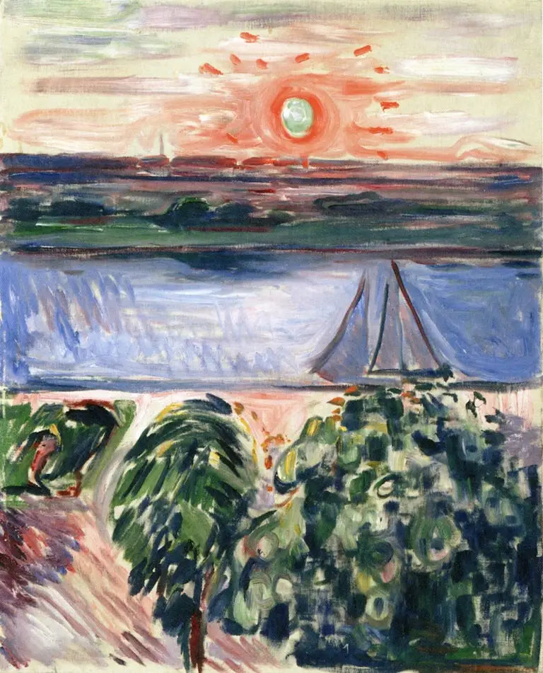 Kanal bei Sonnenuntergang - Edvard Munch
