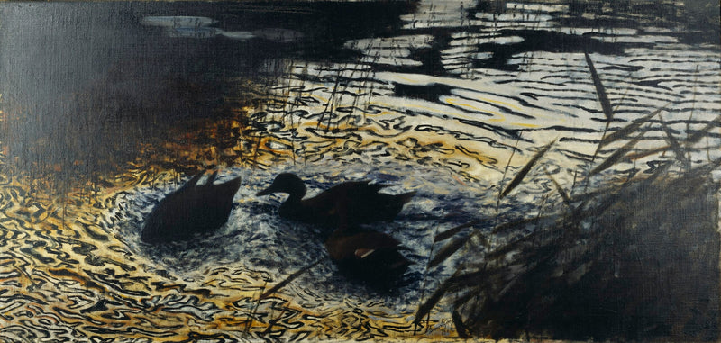 Abendrote Enten (Die Leopardenhaut) - Bruno Liljefors