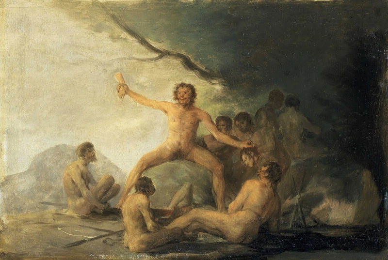 Kannibalen, die menschliche Überreste betrachten - Francisco de Goya