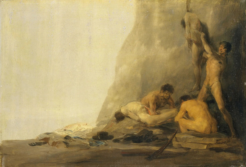 Kannibalen, die ihre Opfer vorbereiten - Francisco de Goya