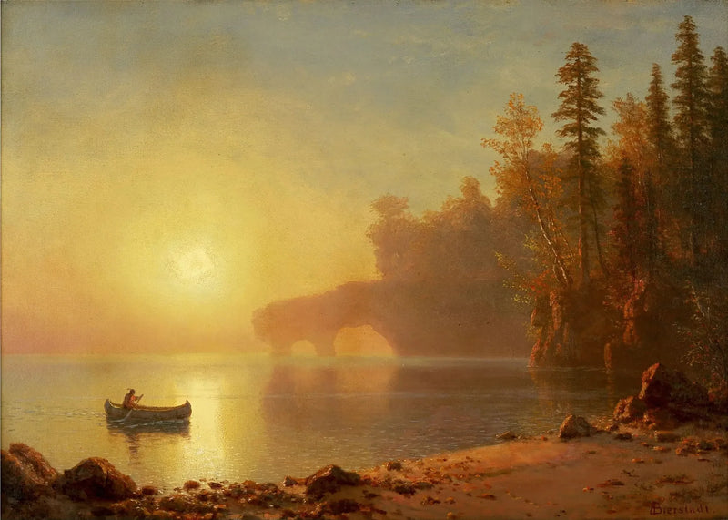 Indianer-Kanu - Albert Bierstadt