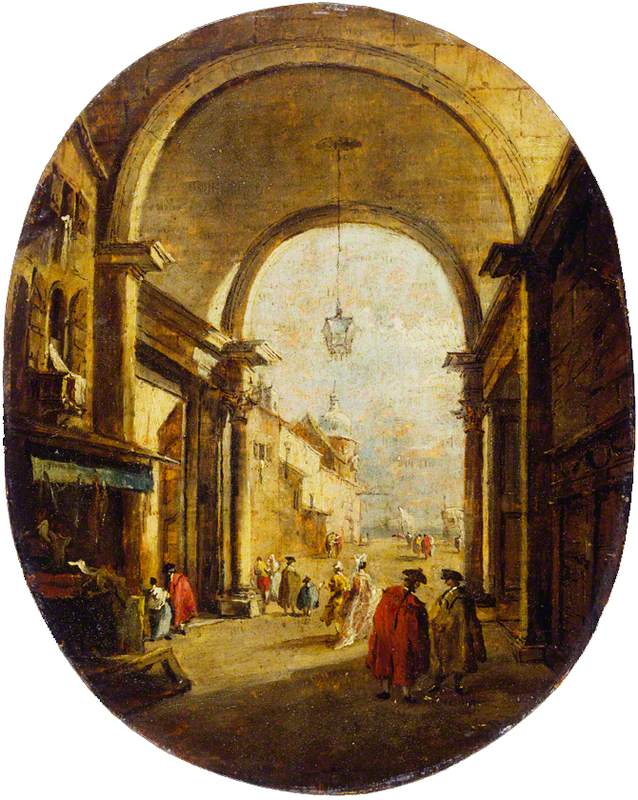 Capriccio mit dem Torre dell'Orologio - Francesco Guardi