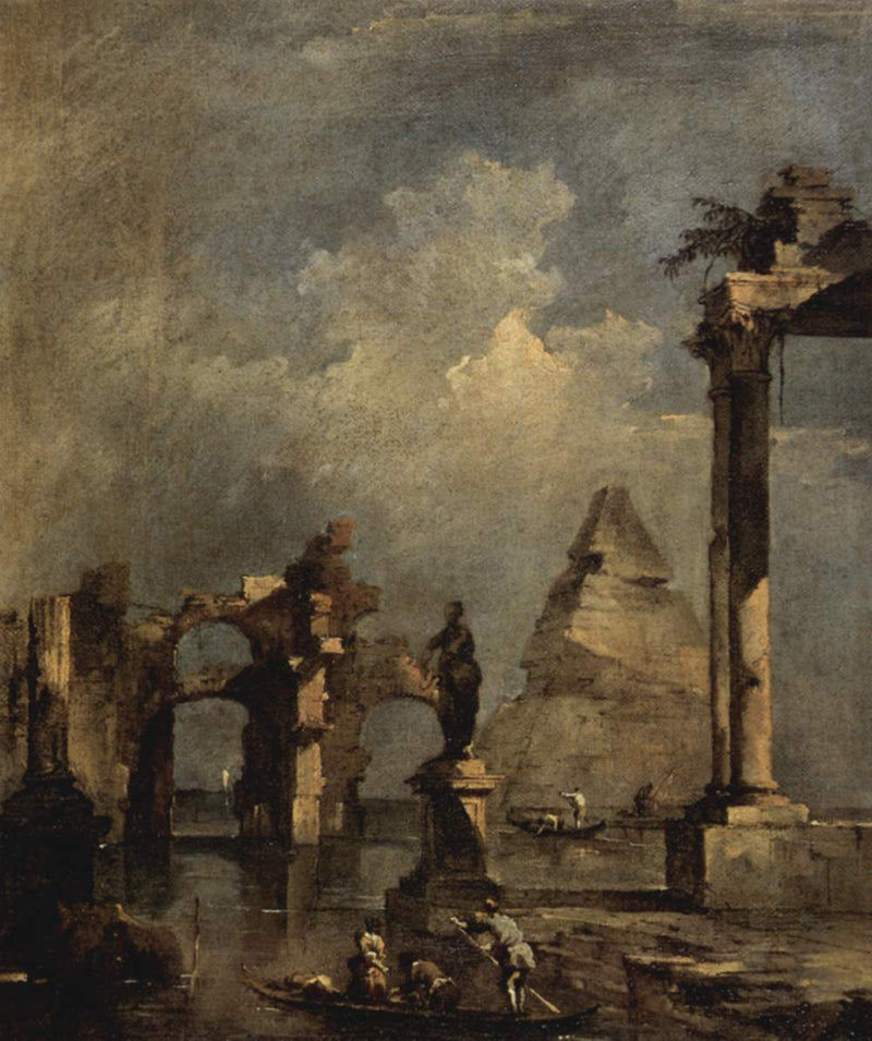 Capriccio mit Pyramide - Francesco Guardi