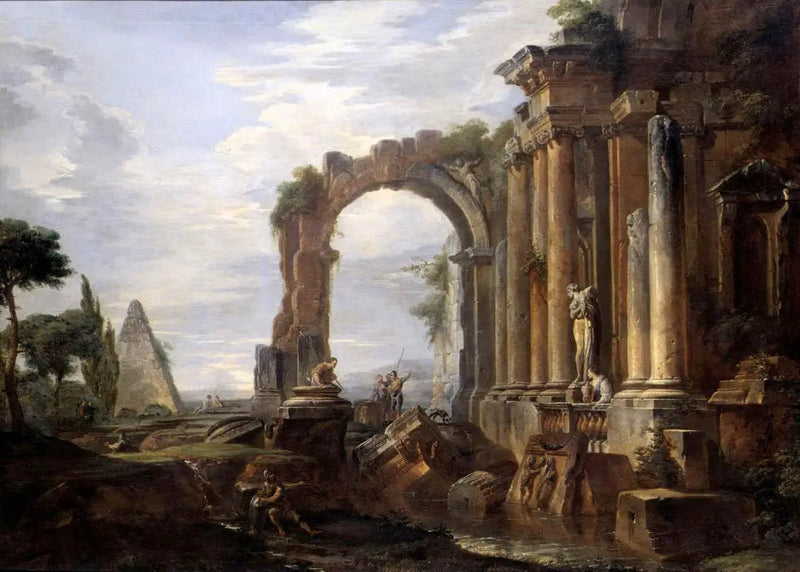Capriccio der klassischen Ruinen - Giovanni Paolo Panini