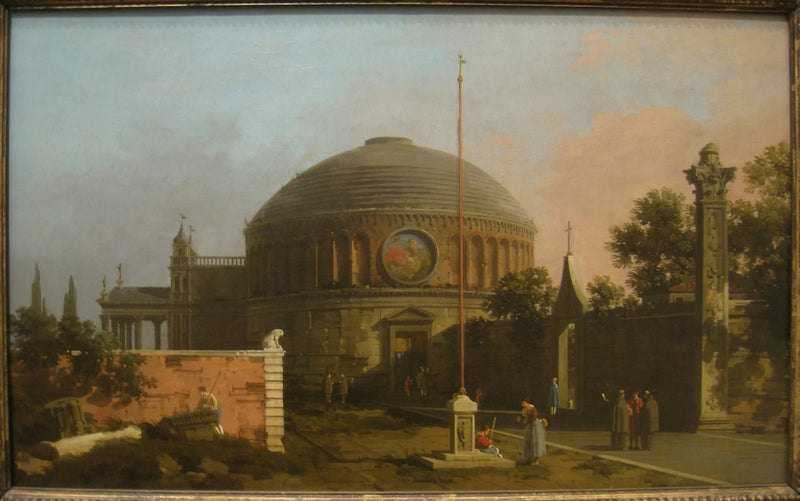 Capriccio : eine kreisförmige Kirche mit Kuppel - Canaletto