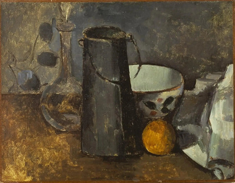 Karaffe, Milchkanne, Schüssel und Orange - Paul Cézanne