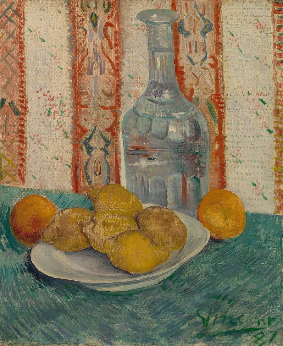 Karaffe und Teller mit Zitrusfrüchten - Vincent van Gogh