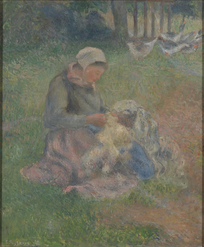 Wollkardierer - Camille Pissarro
