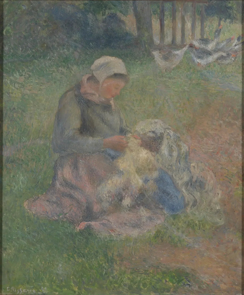 Wollkardierer - Camille Pissarro
