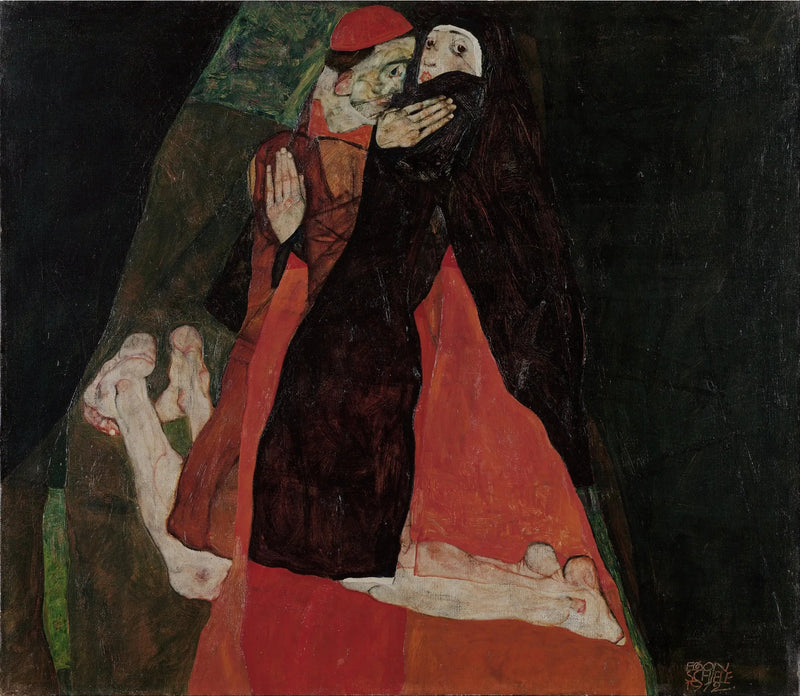 Kardinal und Nonne (Zärtlichkeit) - Egon Schiele