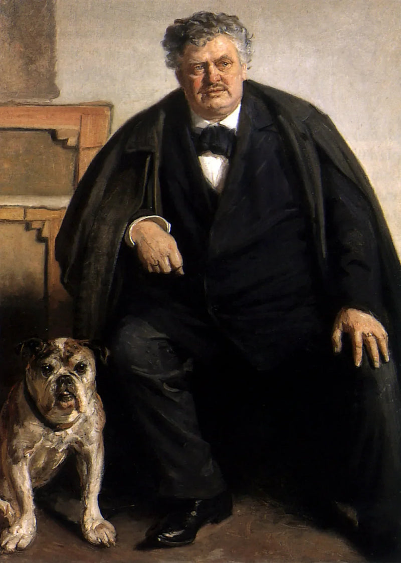 Carl Locher mit seinem Hund Tiger - Michael Peter Ancher