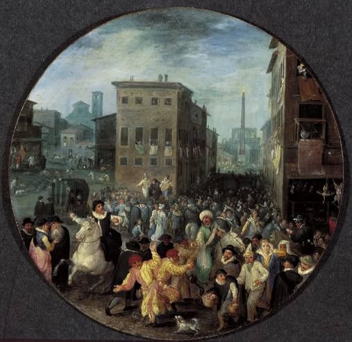 Carnaval romain : Allégorie de l'hiver - Jan Brueghel l'Ancien