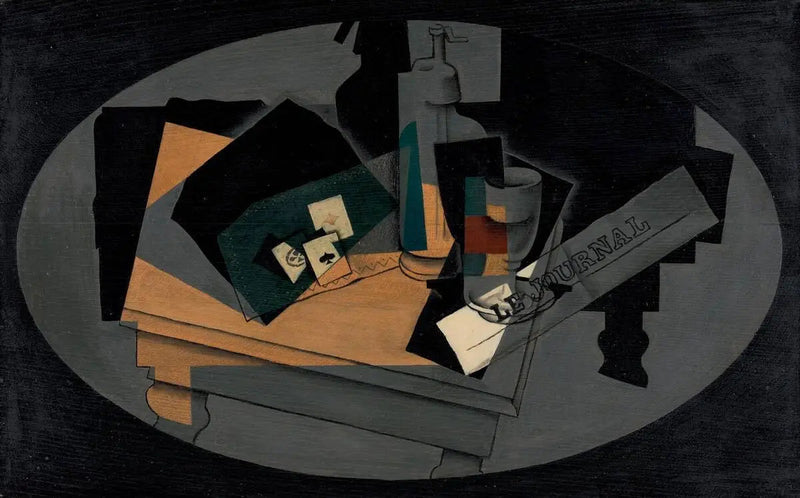 Spielkarten und Siphon - Juan Gris