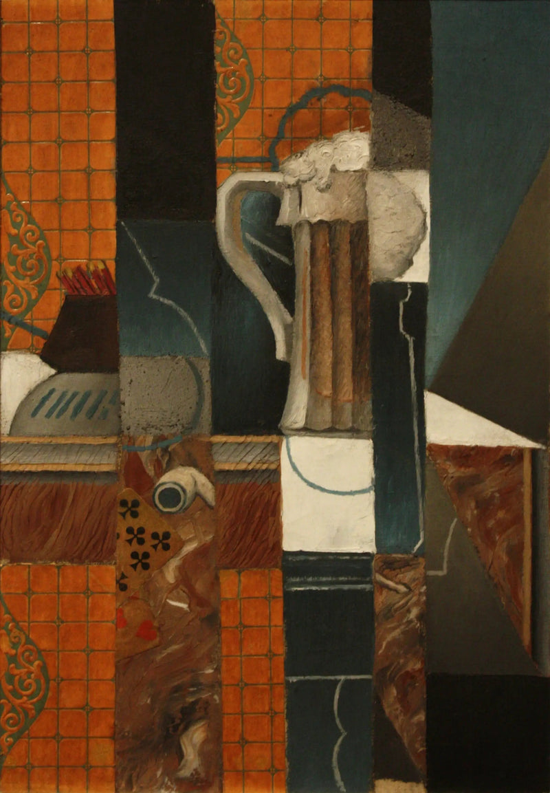 Spielkarten und Bierglas - Juan Gris
