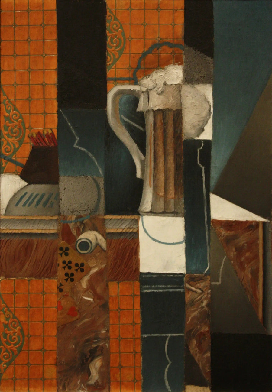 Spielkarten und Bierglas - Juan Gris