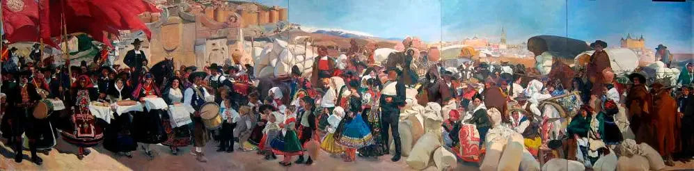 Castille, la fête du pain - Joaquín Sorolla image 1 copie de tableau peinte à la main