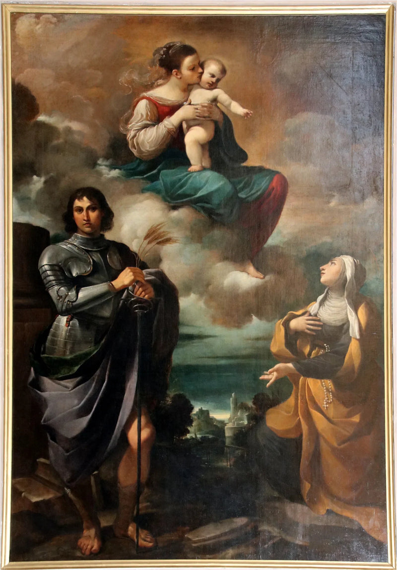 Kategorie: Madonna mit Kind in Herrlichkeit mit San Pancrazio und einer heiligen Nonne - Guercino