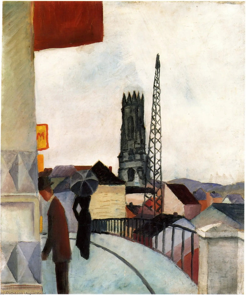 Kathedrale von Freiburg in der Schweiz - August Macke