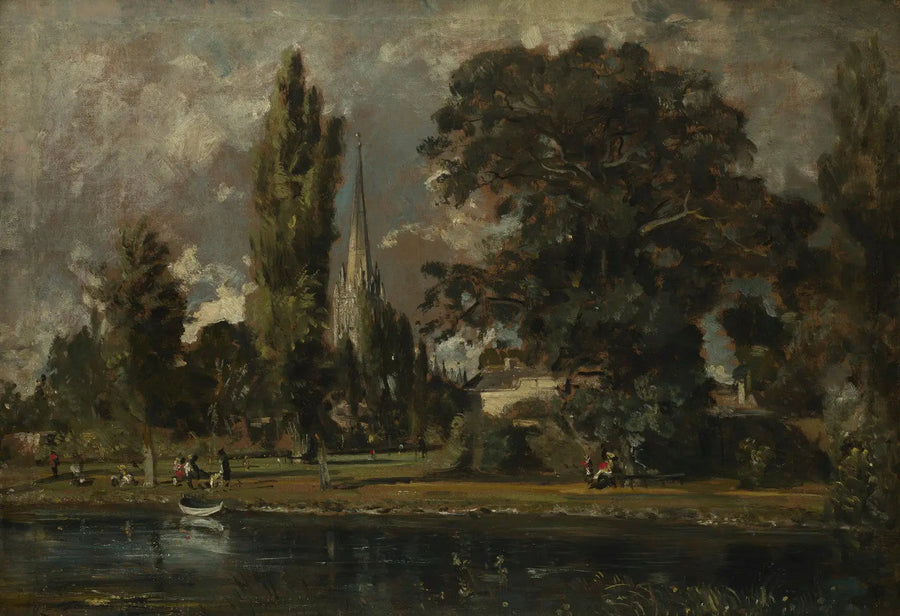 Salisbury Cathedral und Leadenhall vom Avon-Fluss - John Constable