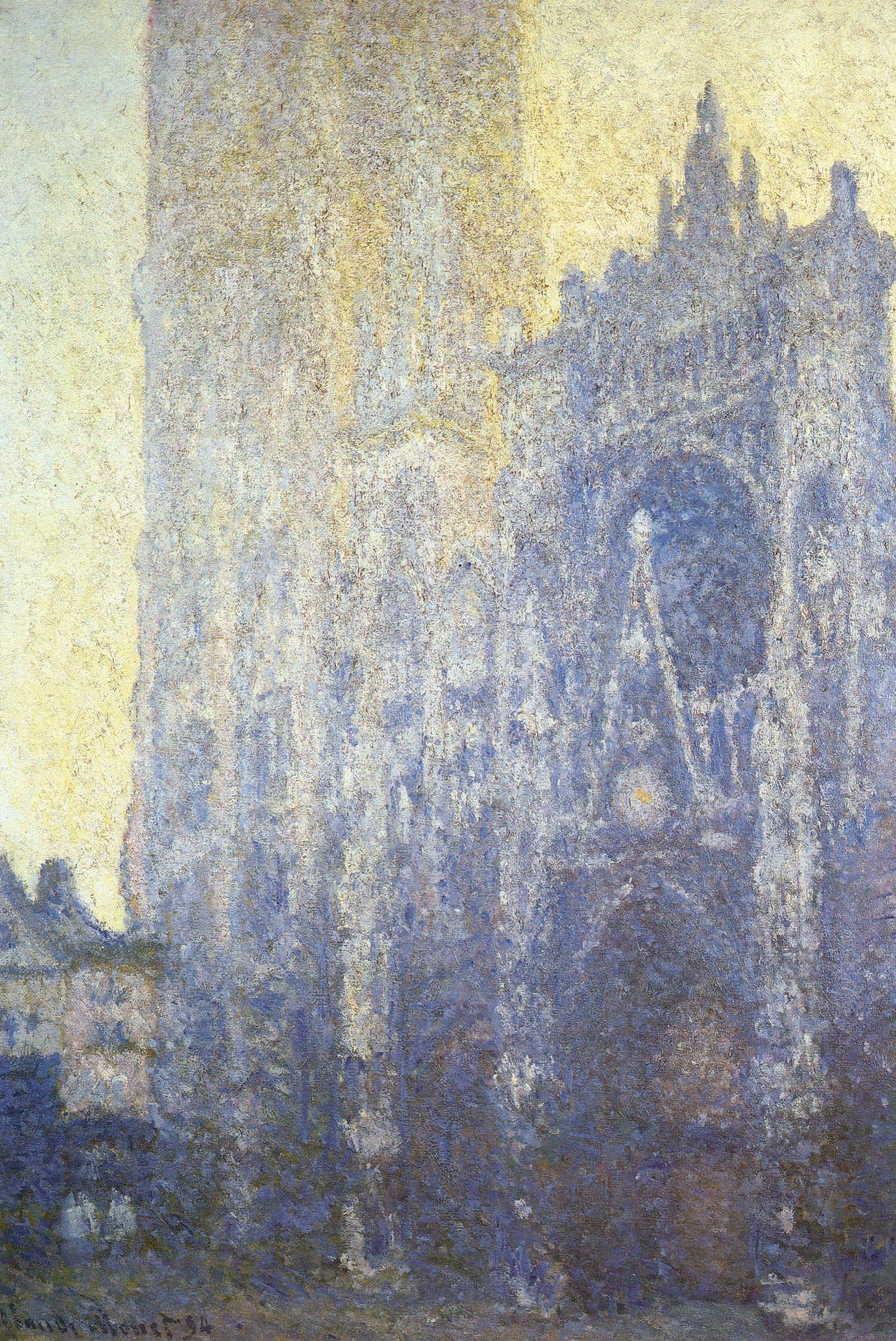 Kathedrale von Rouen, Morgeneffekt W1347 - Claude Monet