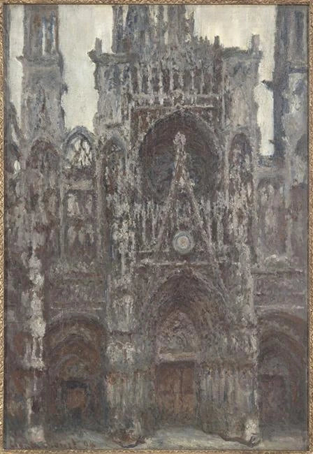 Die Kathedrale von Rouen. Das Portal von vorne gesehen, Braune Harmonie - Claude Monet