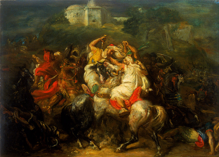 Cavaliers arabes au combat - Théodore Chassériau image 1 copie peinte à la main à l’huile