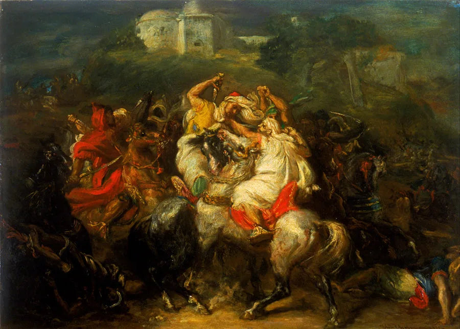 Arabische Kavaliere im Kampf - Théodore Chassériau