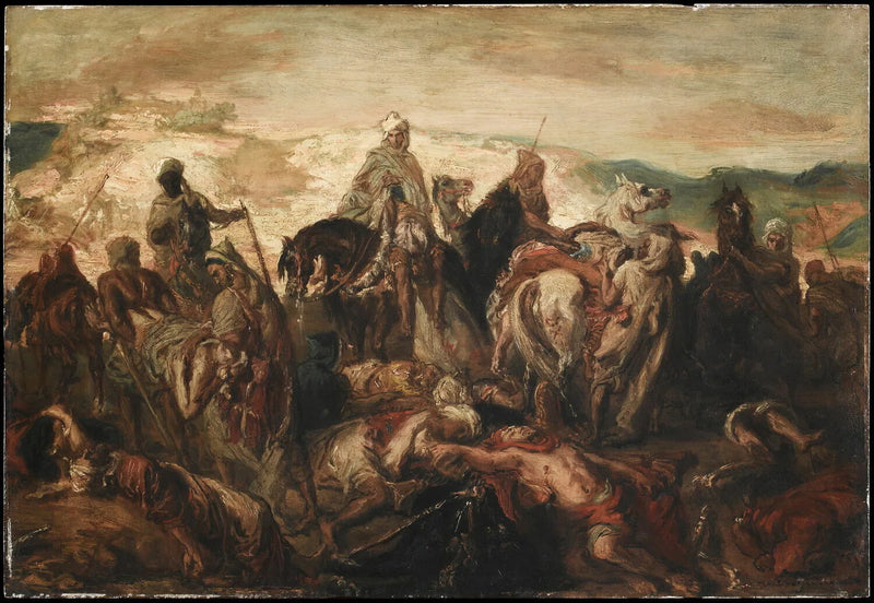 Arabische Kavaliere, die ihre Toten nach einem Streit mit Spahis wegtragen - Théodore Chassériau